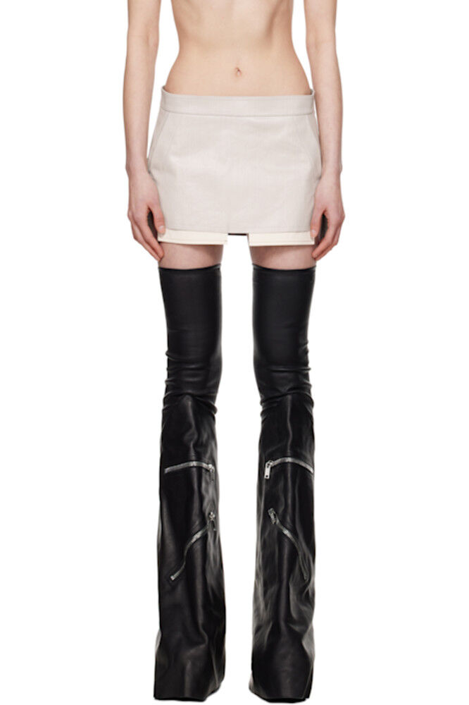 

Off-White Hollywood Fog Cutoff Denim Mini-юбка Rick Owens
