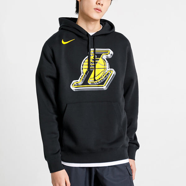 Толстовка Men's Nike Los Angeles Lakers Lebron James No. 23 NBA Player Long Sleeves Black, черный — фото 3