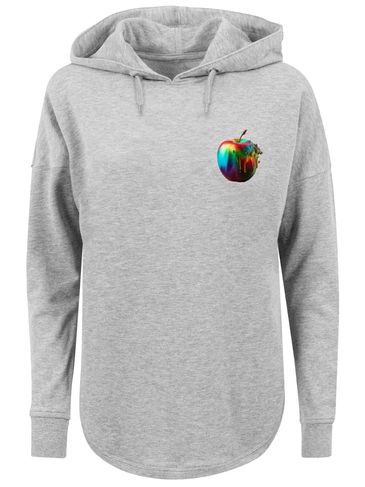 

Толстовка большого размера Colorfood Collection - Радужное яблоко серого цвета F4NT4STIC