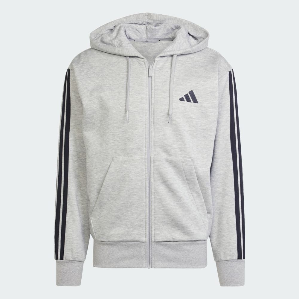 Толстовка Adidas Originals Essentials 3-Stripes Fleece, средне-серый