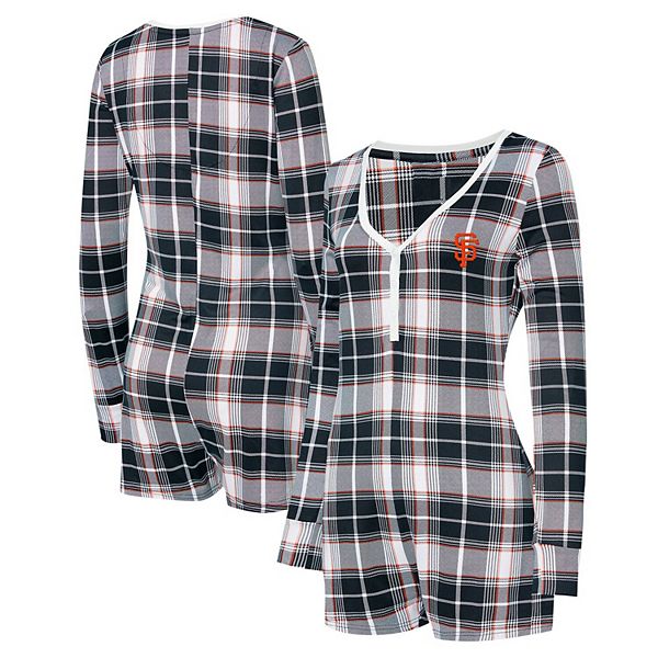 

Женский вязаный ромпер с V-образным вырезом в клетку ashford plaid от San Francisco Giants Unbranded
