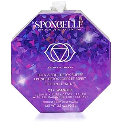 

Spongelle Body & Soul Detox Puffer Third Eye Chakra Eternal Mint Spongellé