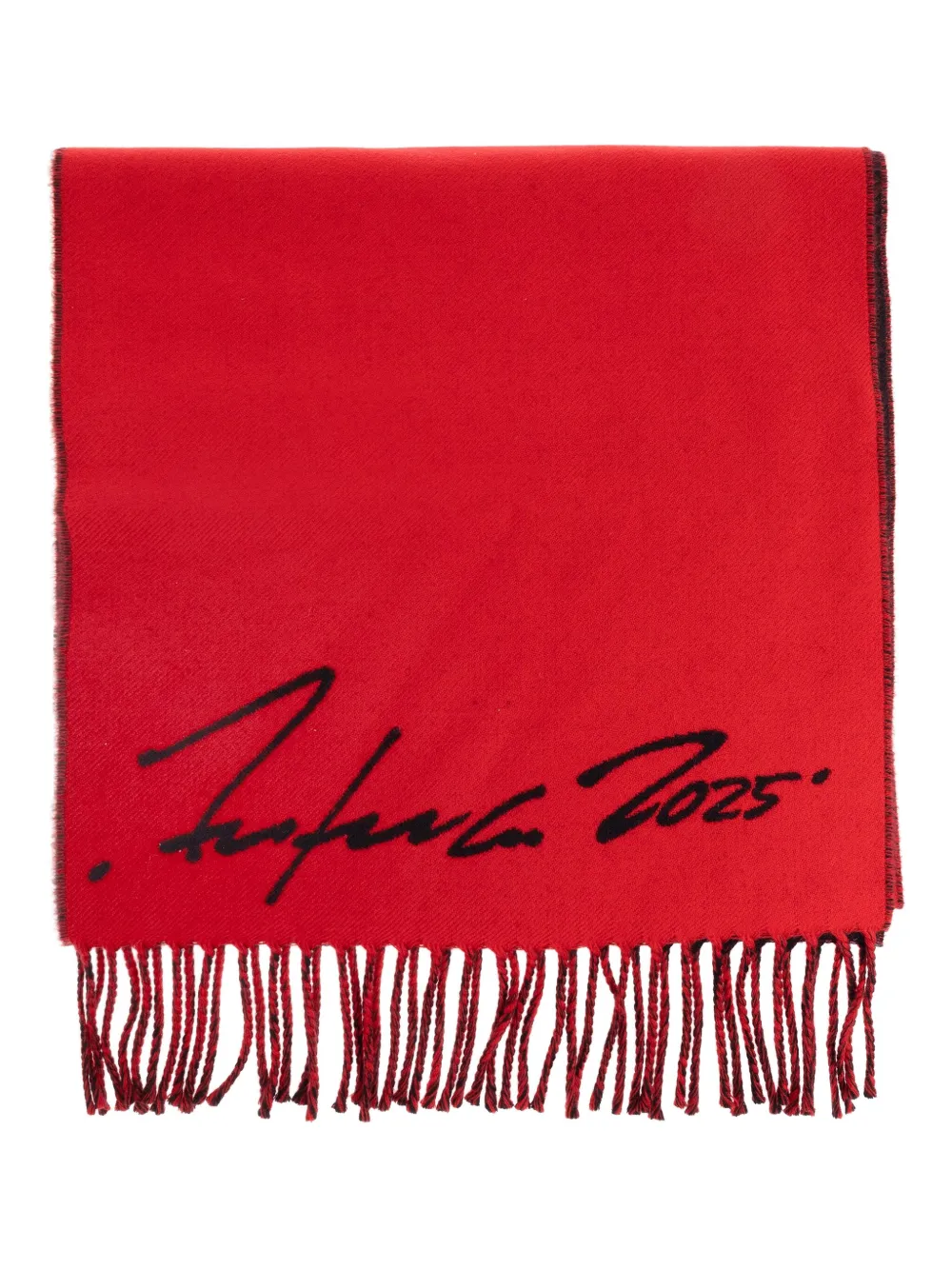 

Шарф с бахромой из коллаборации с Futura (2000 год) Kenzo, красный