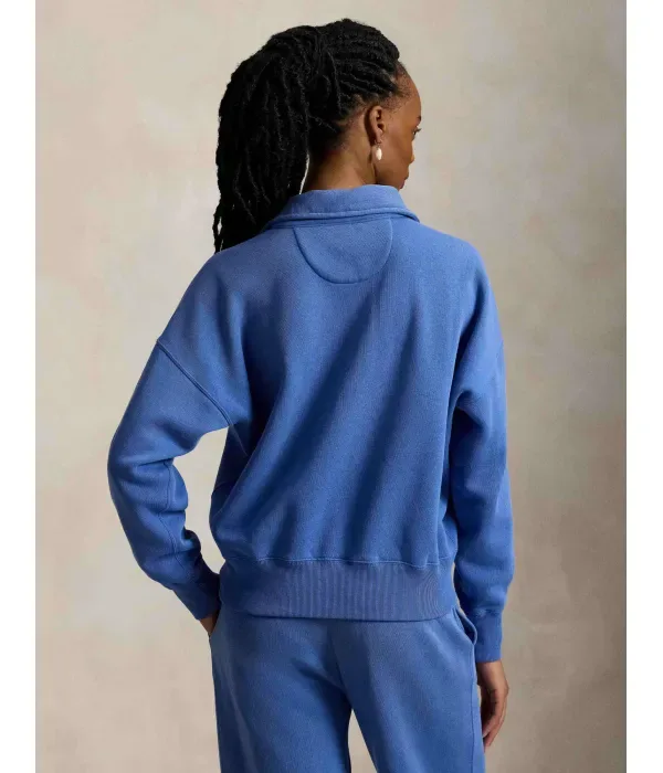 Толстовка loose fit Polo Ralph Lauren, синий — фото 3