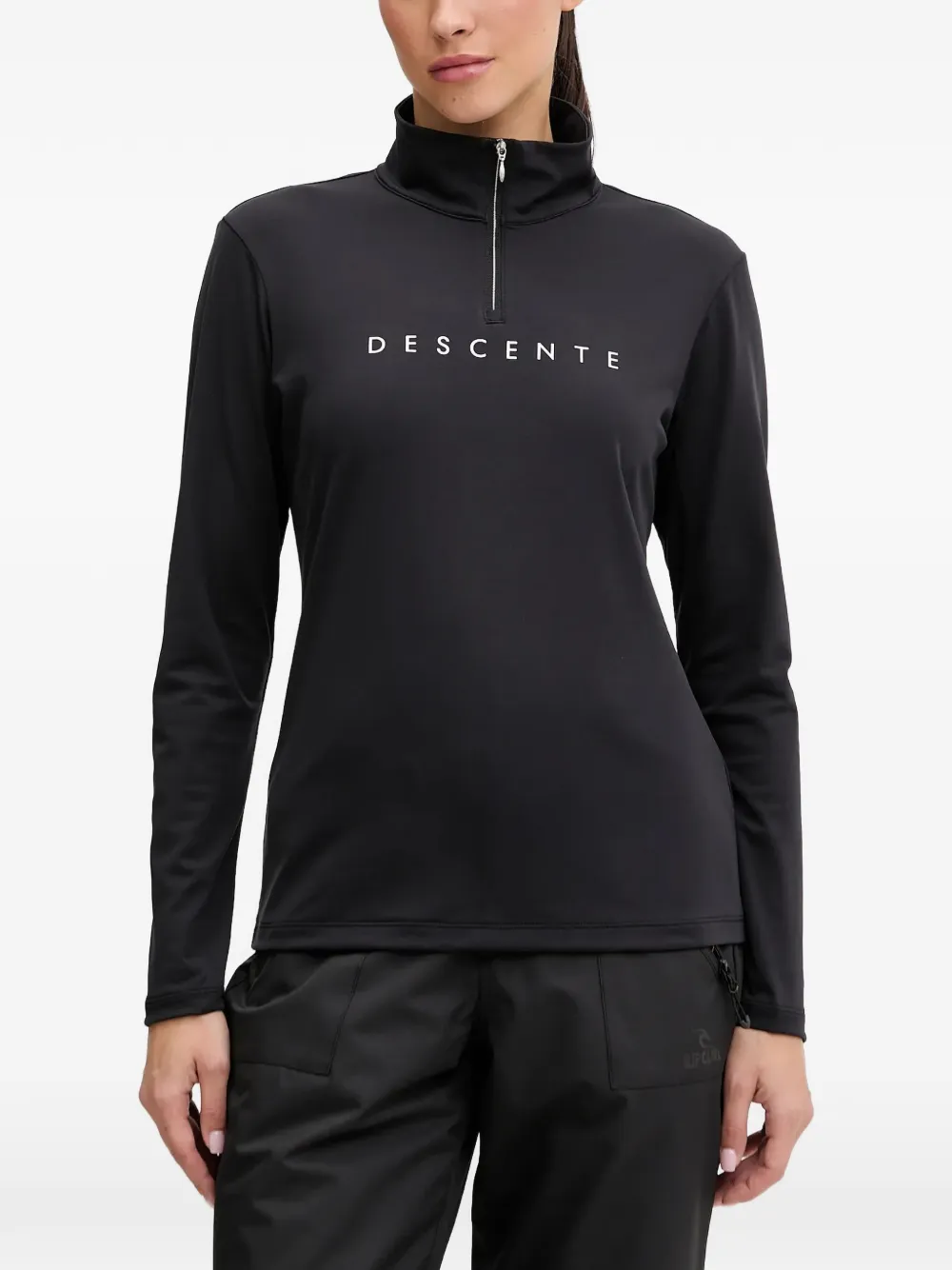 

Лыжный топ на молнии Descente, черный