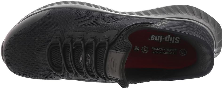 Мужские лоферы Skechers Tilido Fletchit с механизмом без рук и с защищенным носком, черный — фото 2