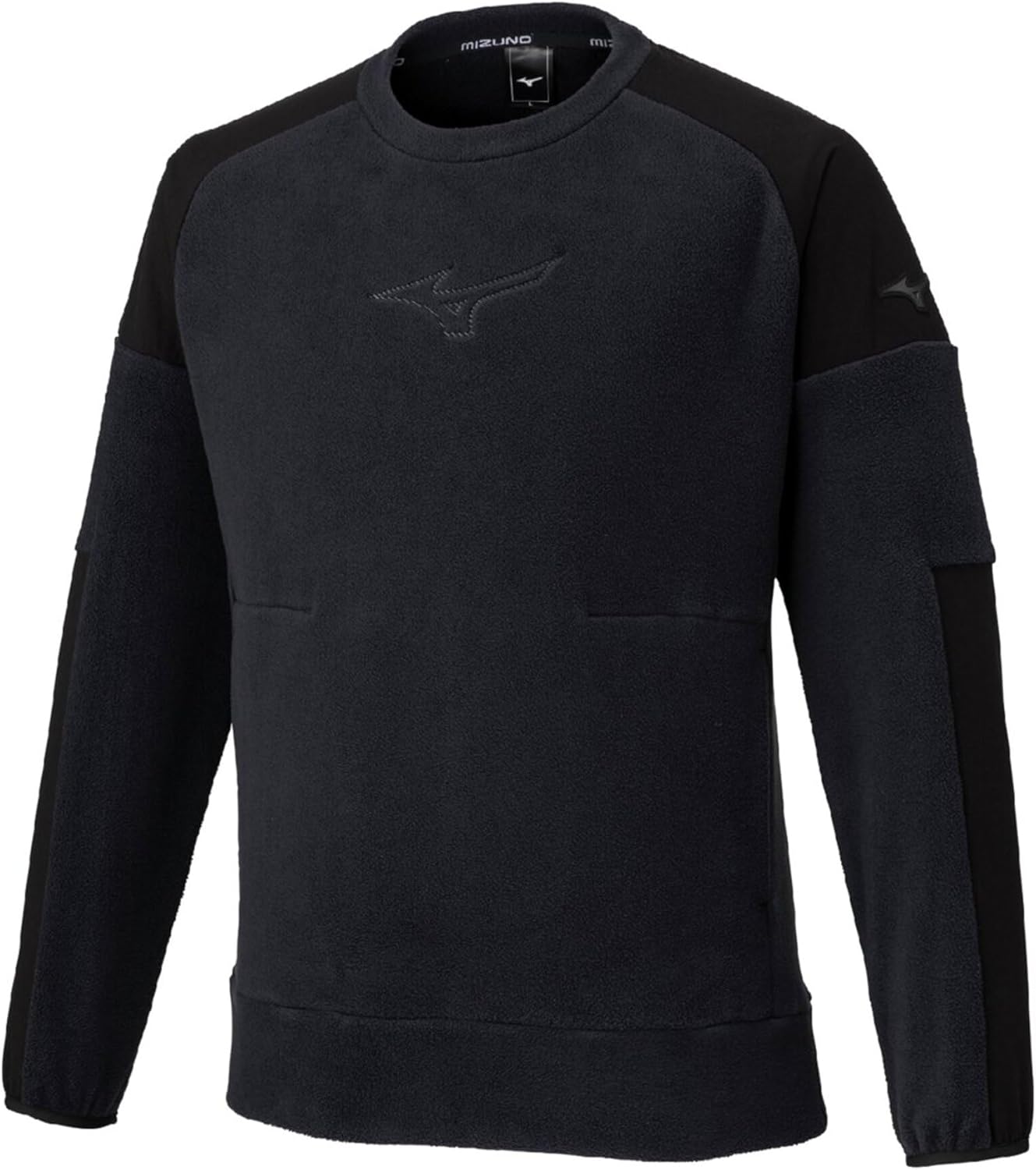

Мужская спортивная флисовая толстовка Mizuno 32MCC559 с водоотталкивающим покрытием, черный