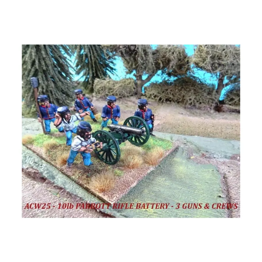 

Полевая артиллерия, 10-фунтовая винтовка Пэрротта, 3 шт., American Civil War - Union Army (28mm)