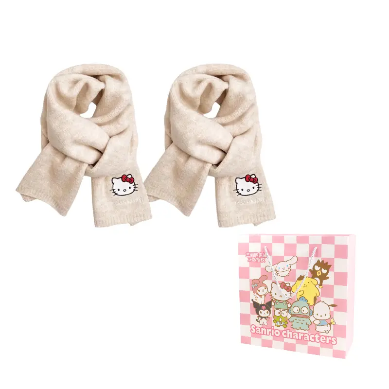 

Sanrio Шерстяной шарф унисекс, Beige Yellow 2 Pack