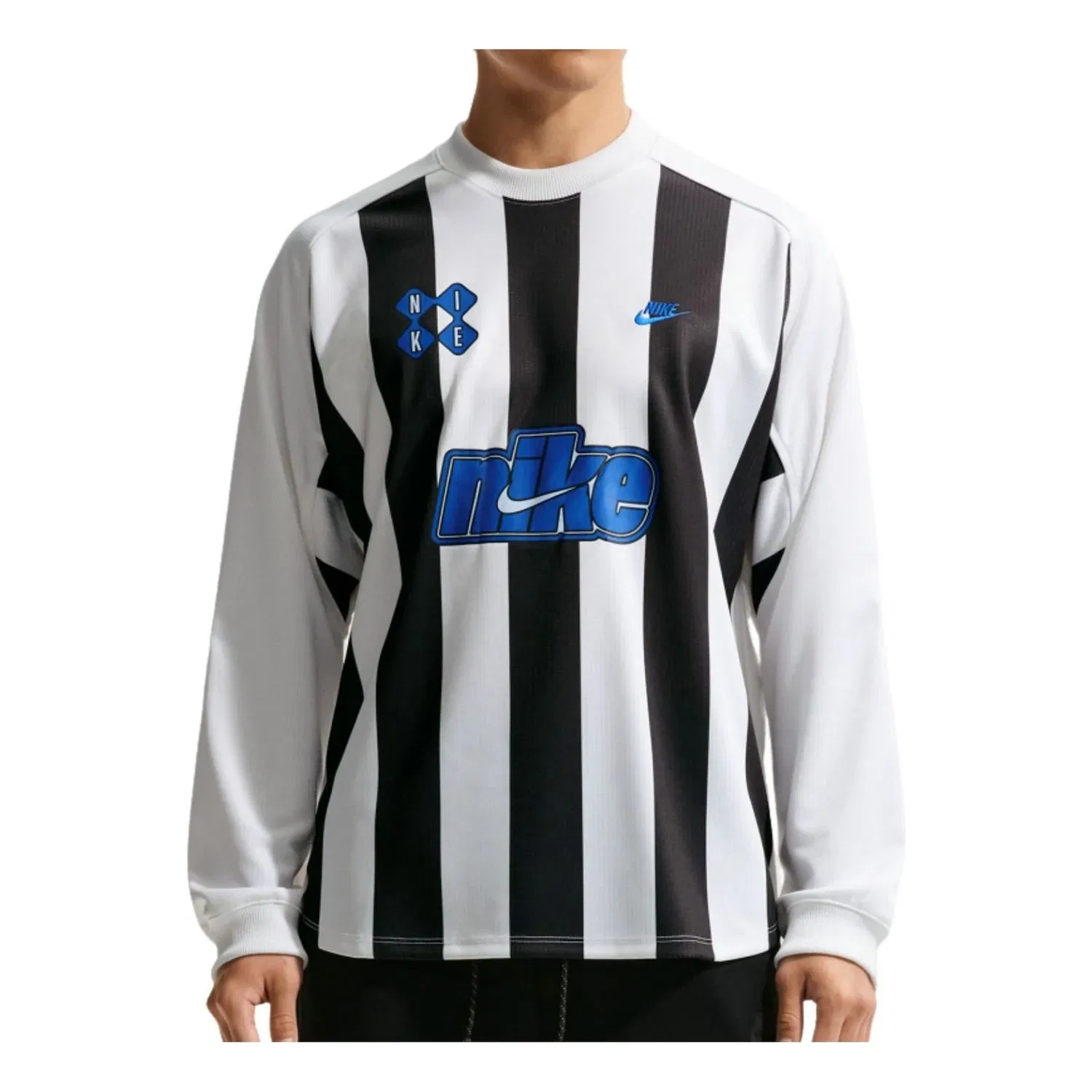 Вратарская футболка Nike Sportswear Club, цвет «Черно-белый, королевский синий», II4366-010