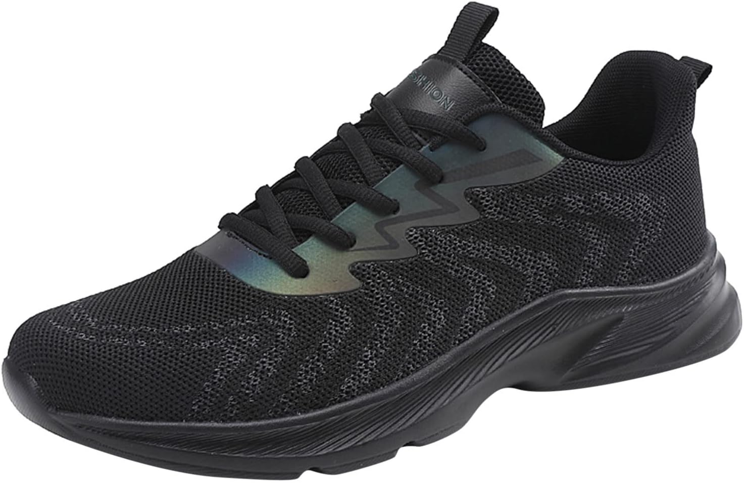 

Кроссовки IWIHMIV для мужчин, повседневные, легкие, дышащие, однотонные, для бега и спорта, черный