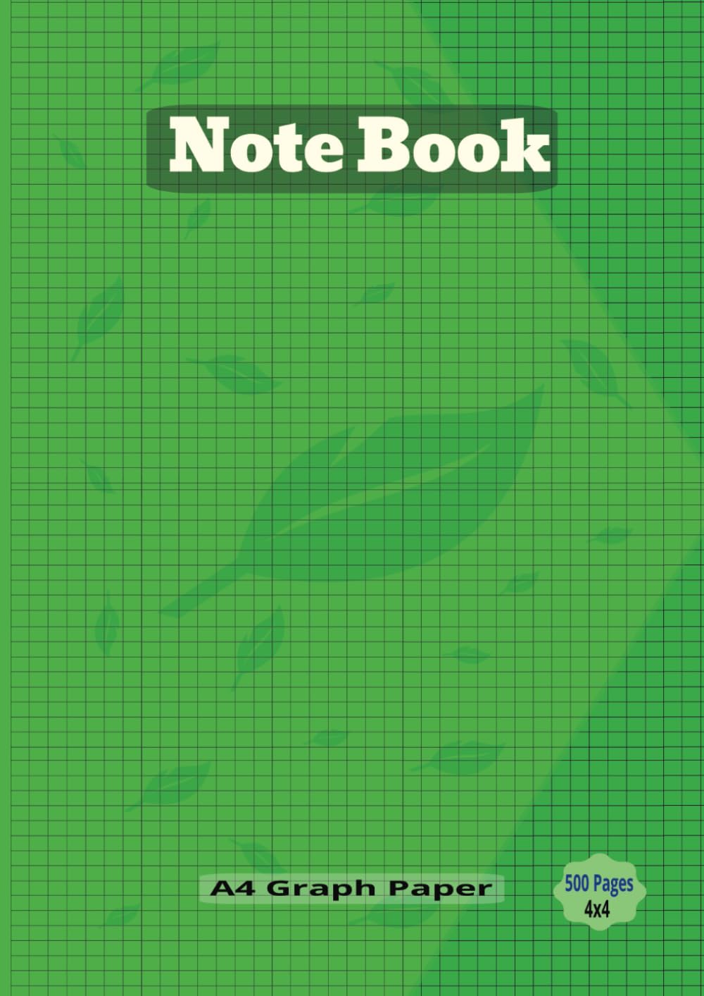 

Green A4 Graph Paper Notebook | 500 Pages | Large 8.27 x 11.69 inch | Quad Ruled 4x4 Graphing Composition Book for Students, Engineers, Artists & Math Work (Independently published)