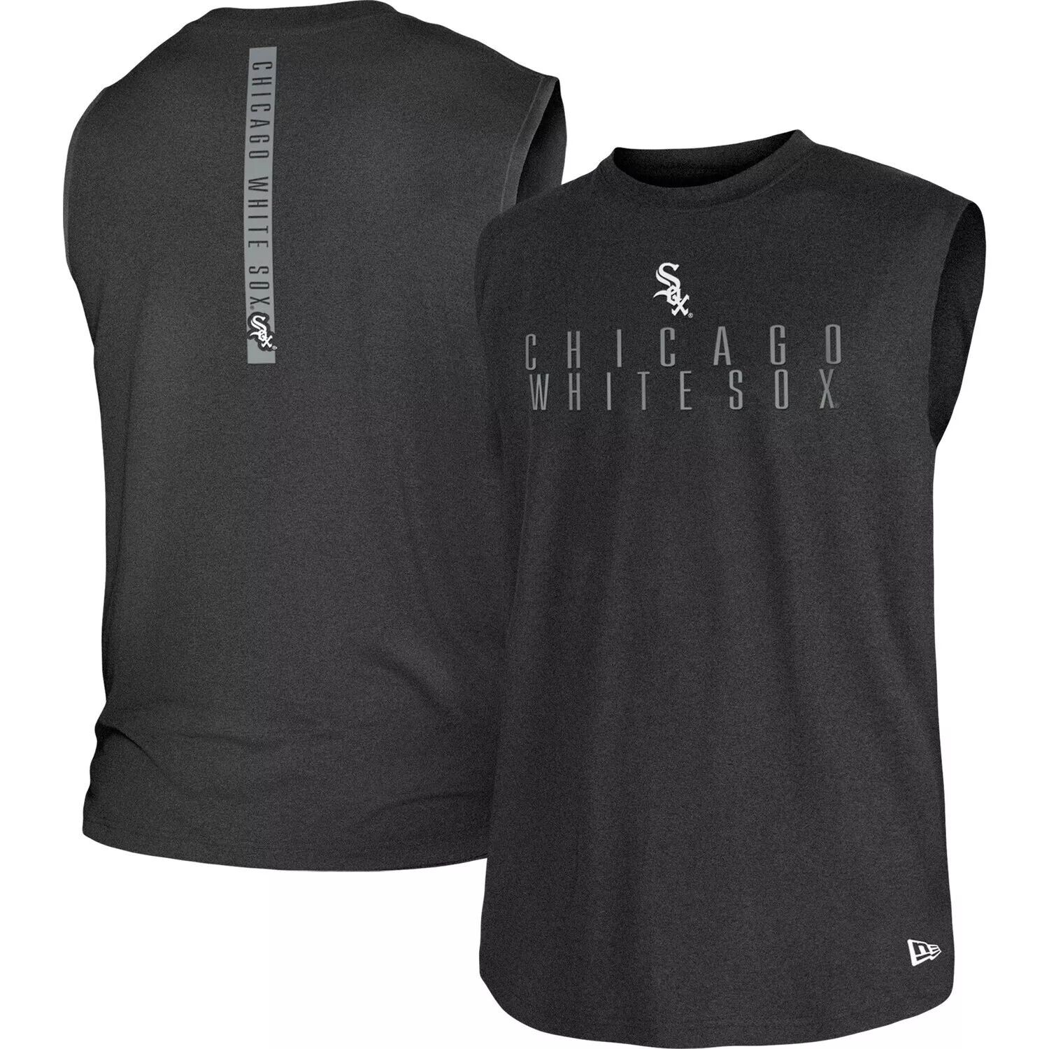 

Мужская черная майка New Era Chicago White Sox Team Muscle Tank