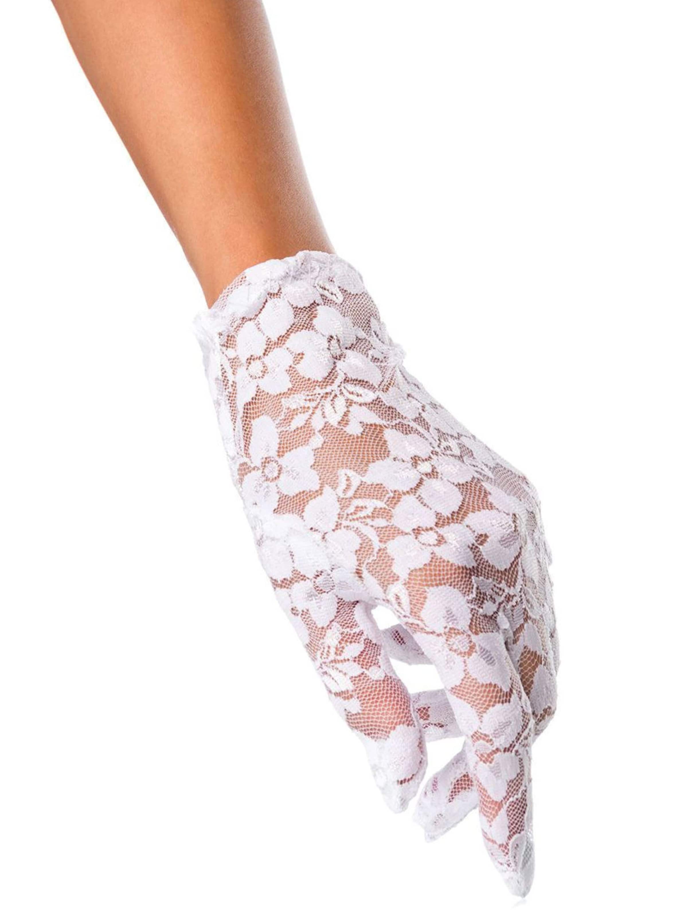 

Dirndline Полноразмерные перчатки 'Spitzenhandschuhe, kurz' в белом цвете