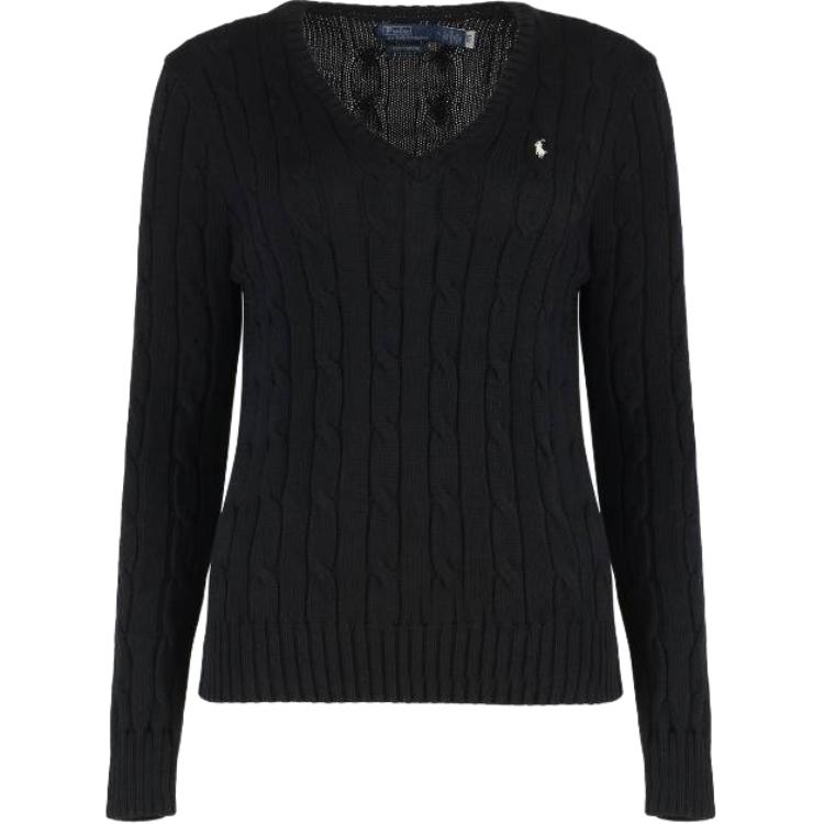 

Кимберли вязаный джемпер с V-образным вырезом Polo Ralph Lauren, черный