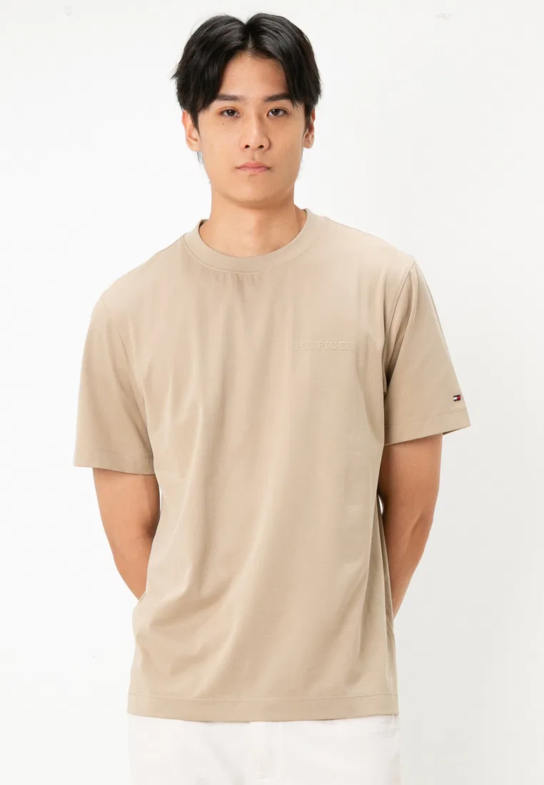 Футболка с тиснением, Interlock Embossed, Tommy Hilfiger, сандал