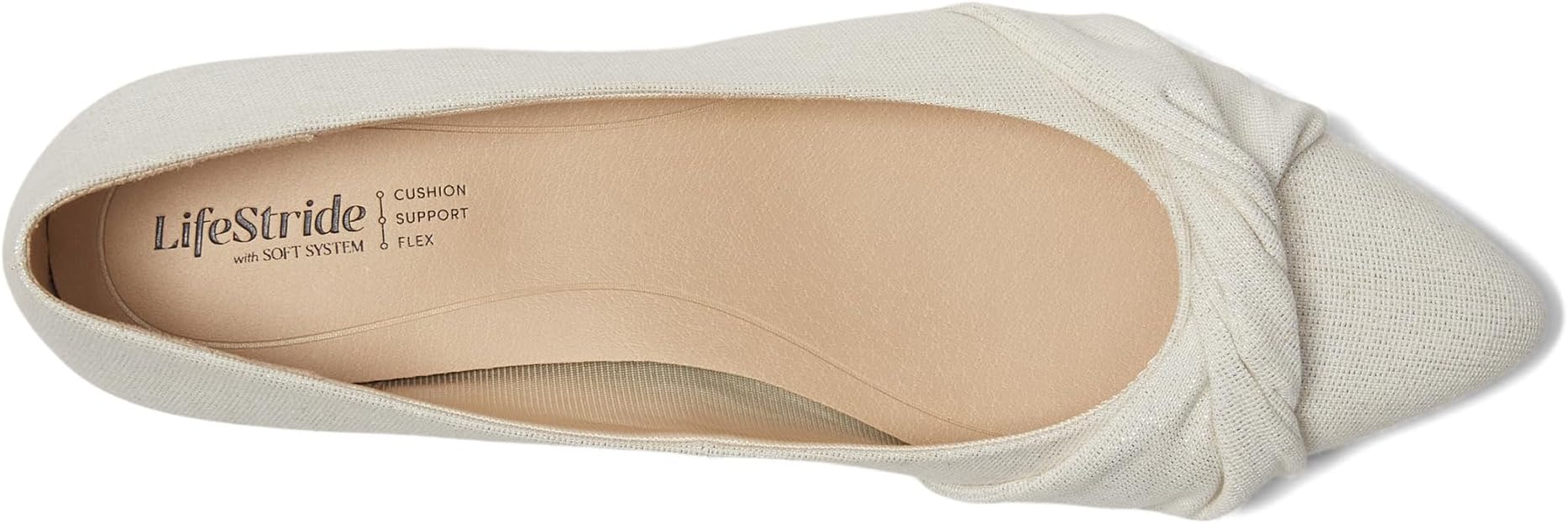 Балетки LifeStride Palm, цвет Natural Silver Fabric — фото 2