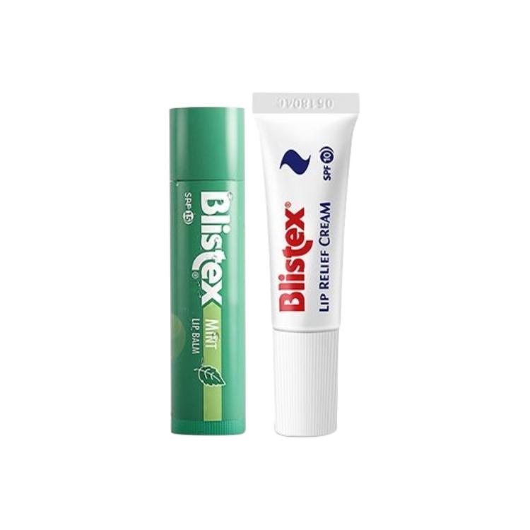 

BLISTEX Набор Blue Lip Small Blue Can бальзам для губ против морщин, увлажнение и питание 7г+6г