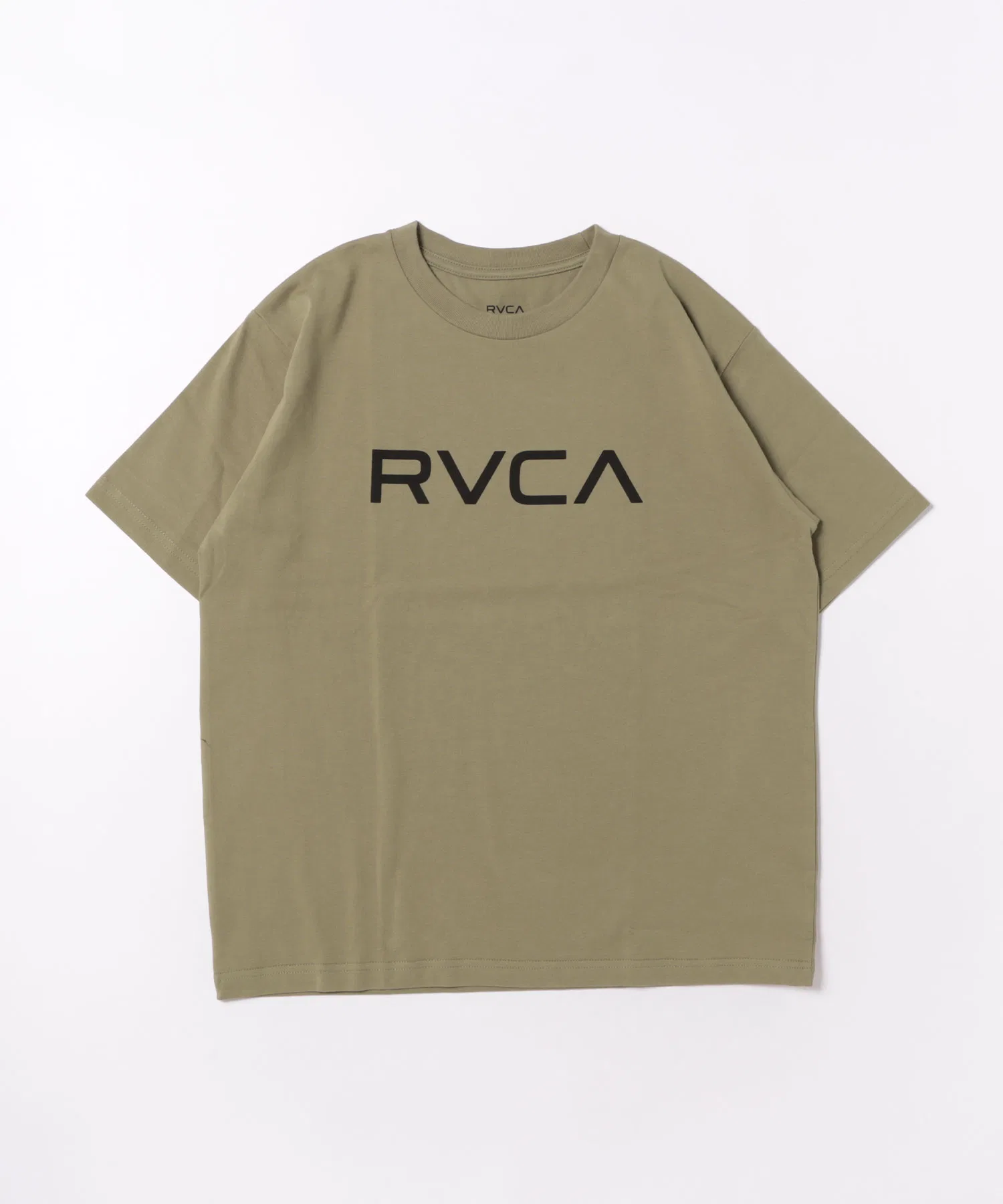 Детская футболка RVCA с большим логотипом, бежевая