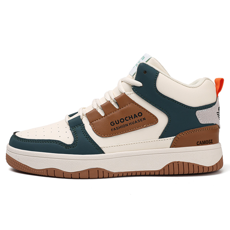 

CAMOSI Мужские кэжуал кроссовки мид-топ бежево-зеленые, цвет Beige Green