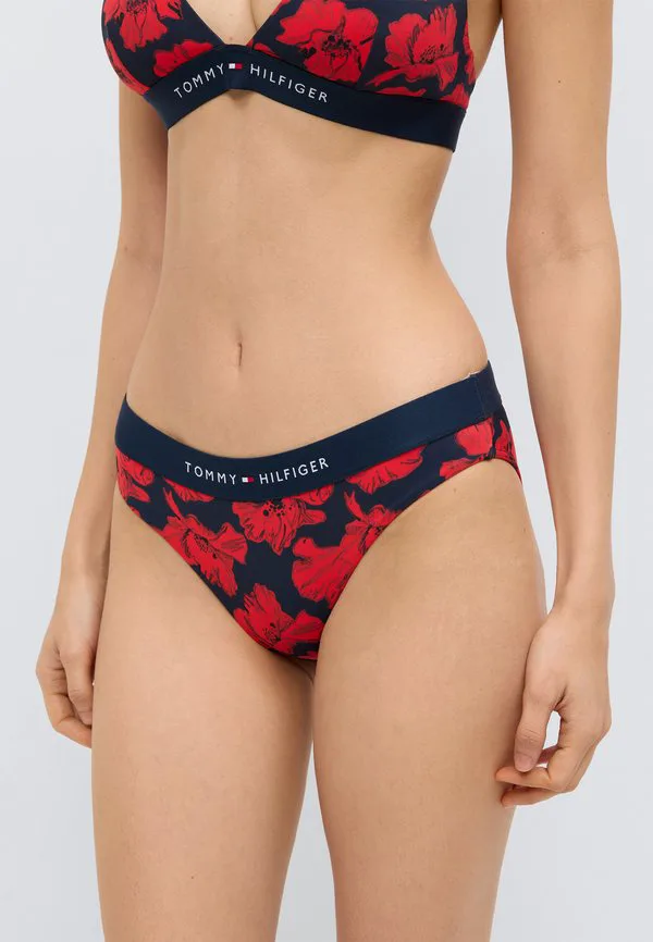 Классические плавки от бикини с оригинальным принтом Tommy Hilfiger, Dark Night Navy — фото 3