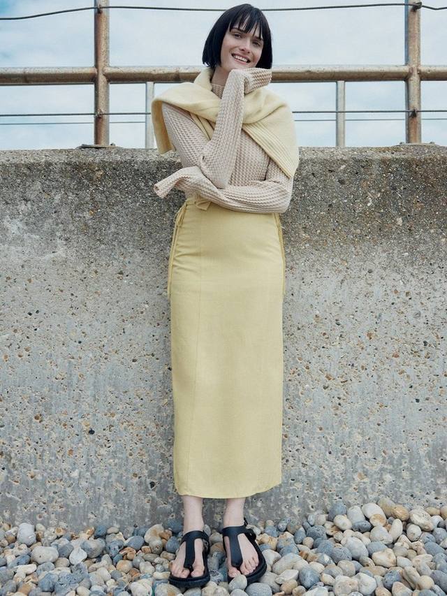 

Юбка Josie с боковыми деталями-завязками Whistles, Yellow