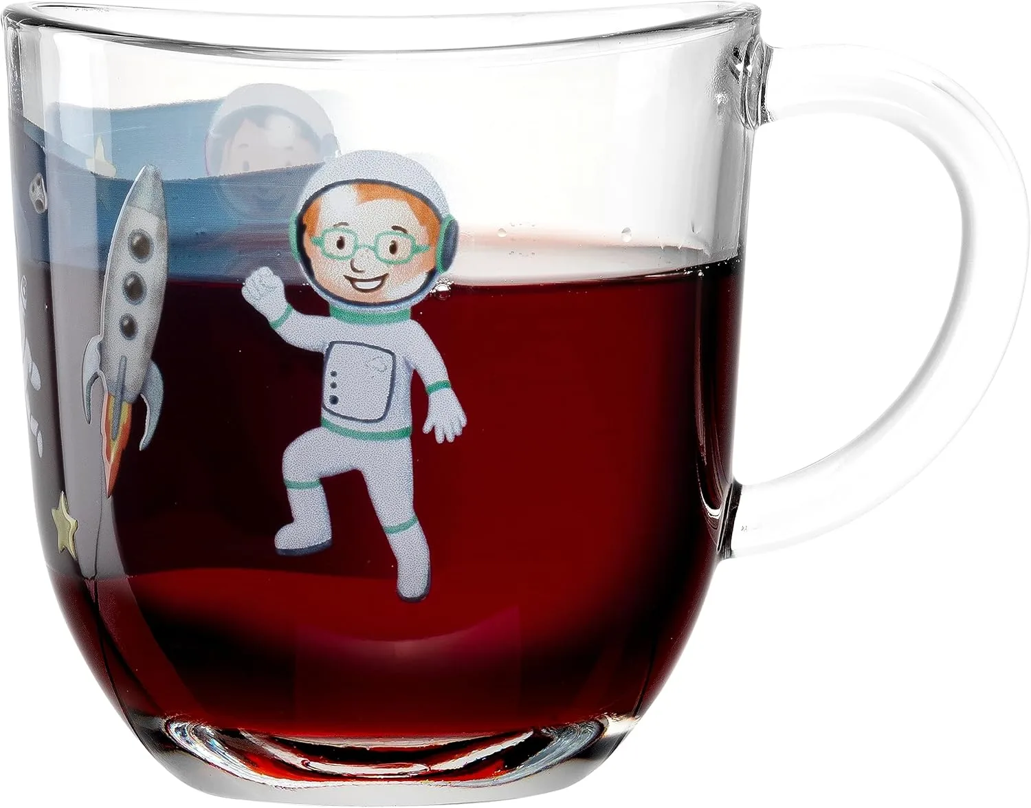Кружка для детей LEONARDO HOME Bambini Avventura 044415 с ручкой, космический принт, 280 мл, для микроволновки — фото 3