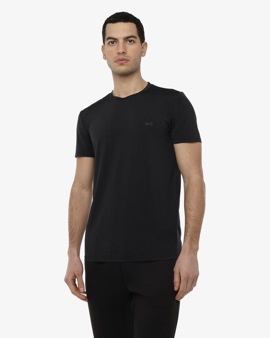 

JAKED Мужская черная синтетическая футболка для фитнеса