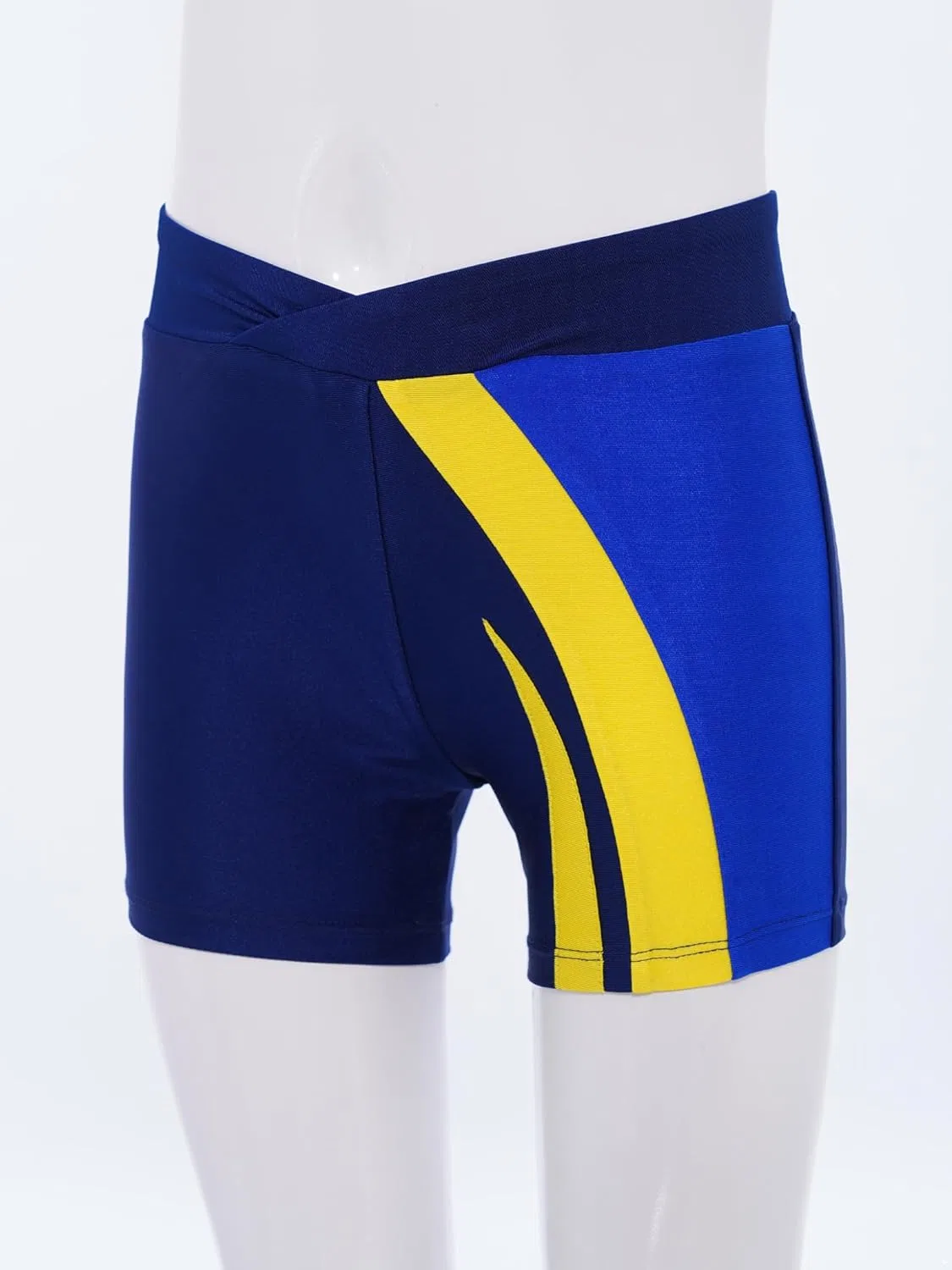 Спортивные шорты для мальчиков, цветные блоки, Loodgao, Navy Blue — фото 4