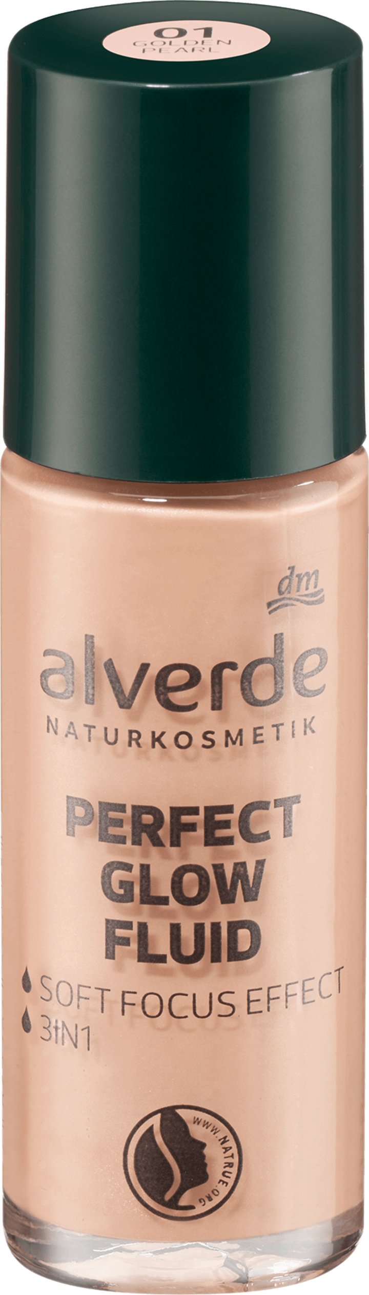

Хайлайтер alverde NATURKOSMETIK Highlighter Perfect Glow Fluid 01 Golden Pearl, 29 ml
