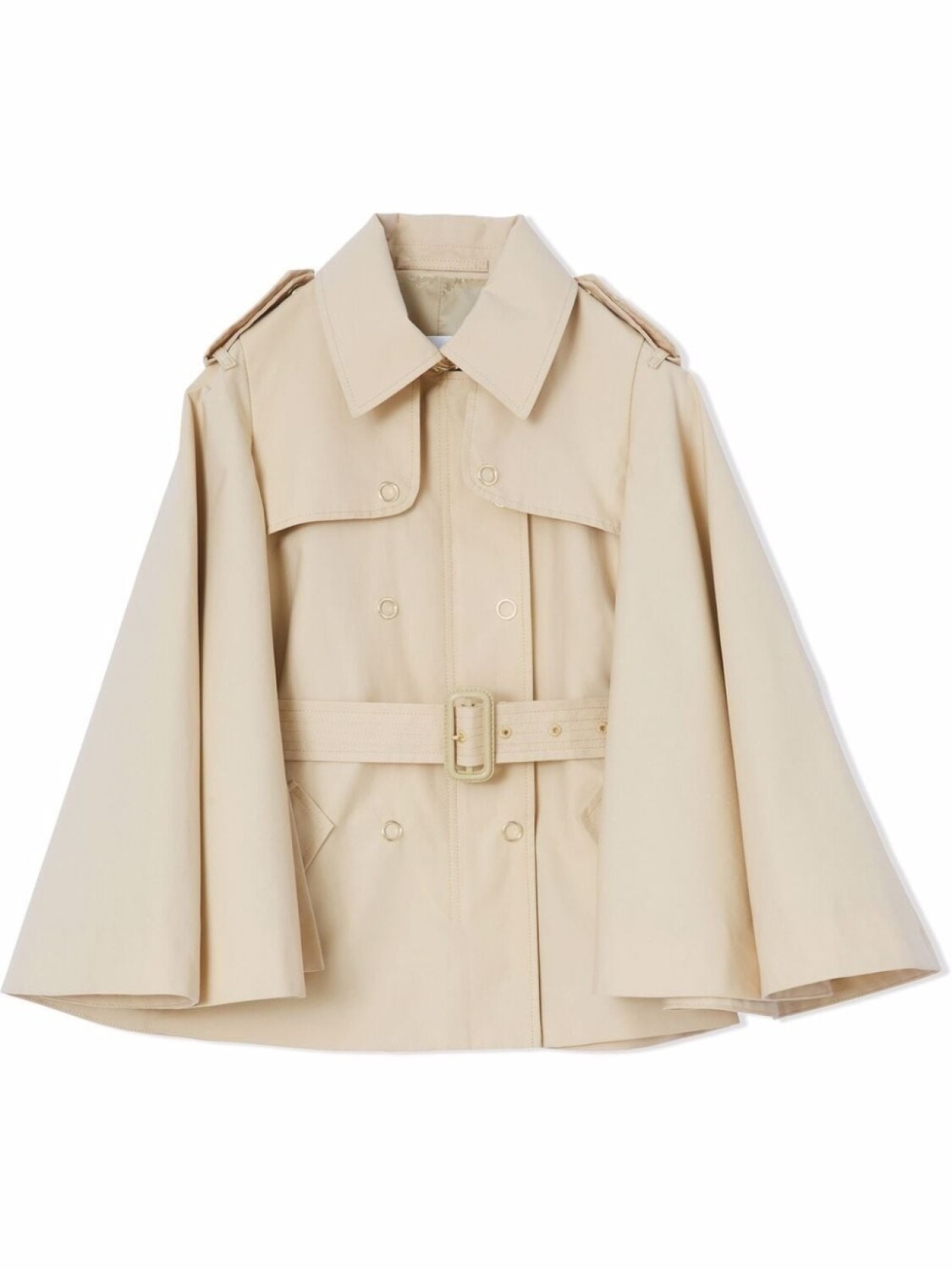

Тренч с расклешенными рукавами Burberry Kids, нейтральный