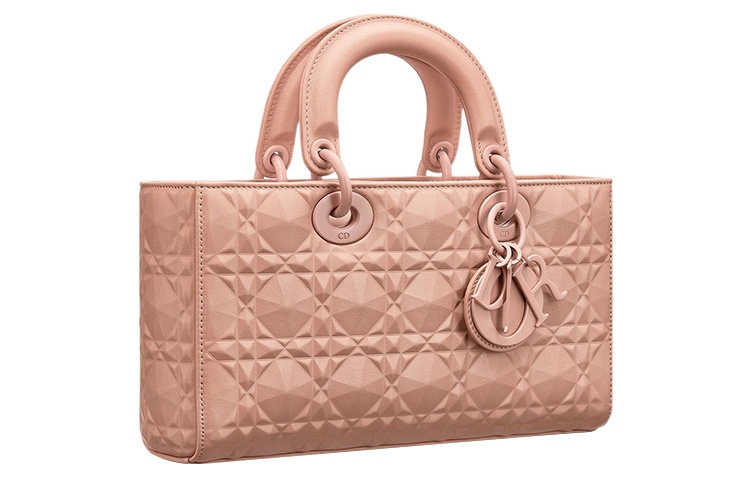 DIOR Кожаная сумка через плечо кроссбоди женская розово-розовая — фото 4