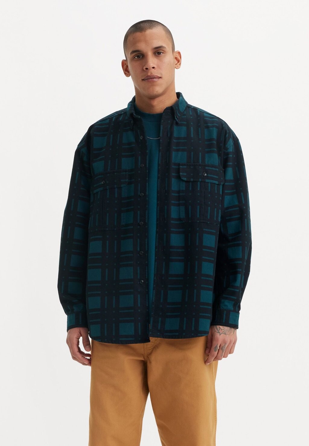 

Блузка на пуговицах SKATE UNISEX Levi's® Skateboarding, темно-зеленый