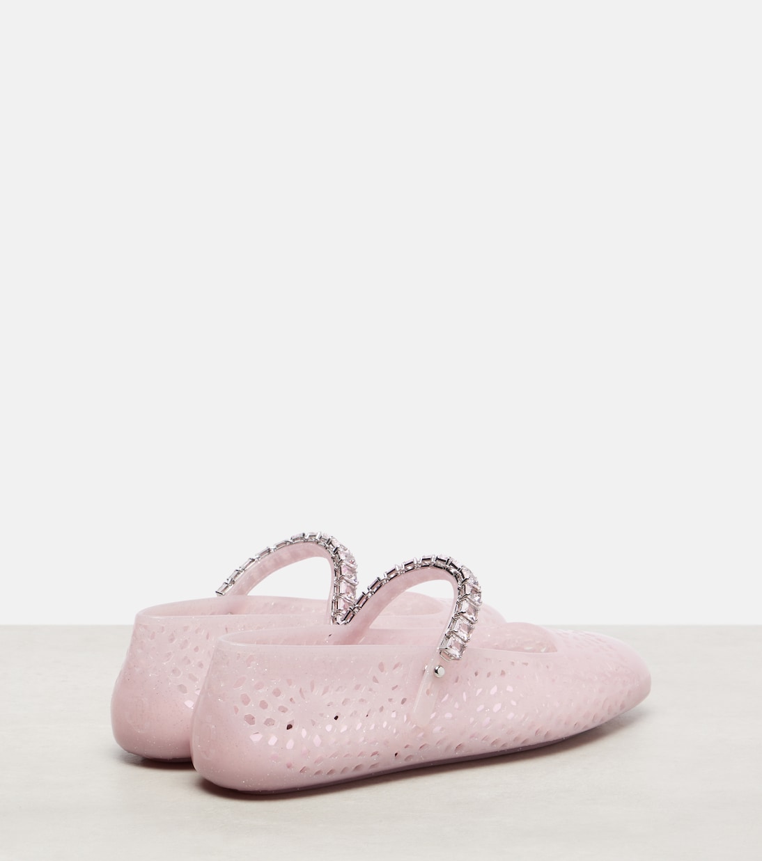 Балетки Mary Jane из искусственной кожи с желейными украшениями Jimmy Choo, Cotton Can — фото 2