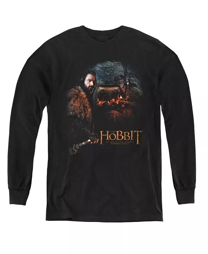 

Свитшот с длинным рукавом для мальчиков и молодежи Cauldron The Hobbit, черный