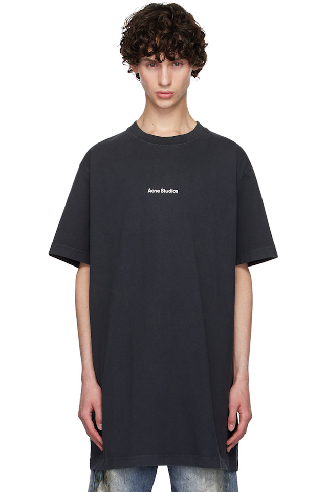 

Футболка с принтом Acne Studios, черный