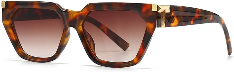 

Винтажные маленькие солнцезащитные очки 2027 года для женщин, очки «кошачий глаз», градиентные солнцезащитные очки, защита от УФ-излучения UV400, ретро-очки MTZJH, C2 Leopard Brown