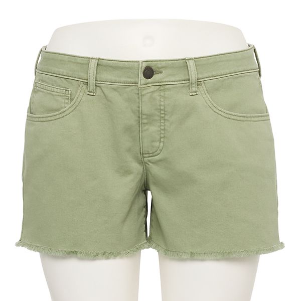 

Джинсовые шорты миди с низкой посадкой для подростков plus size So, Olive