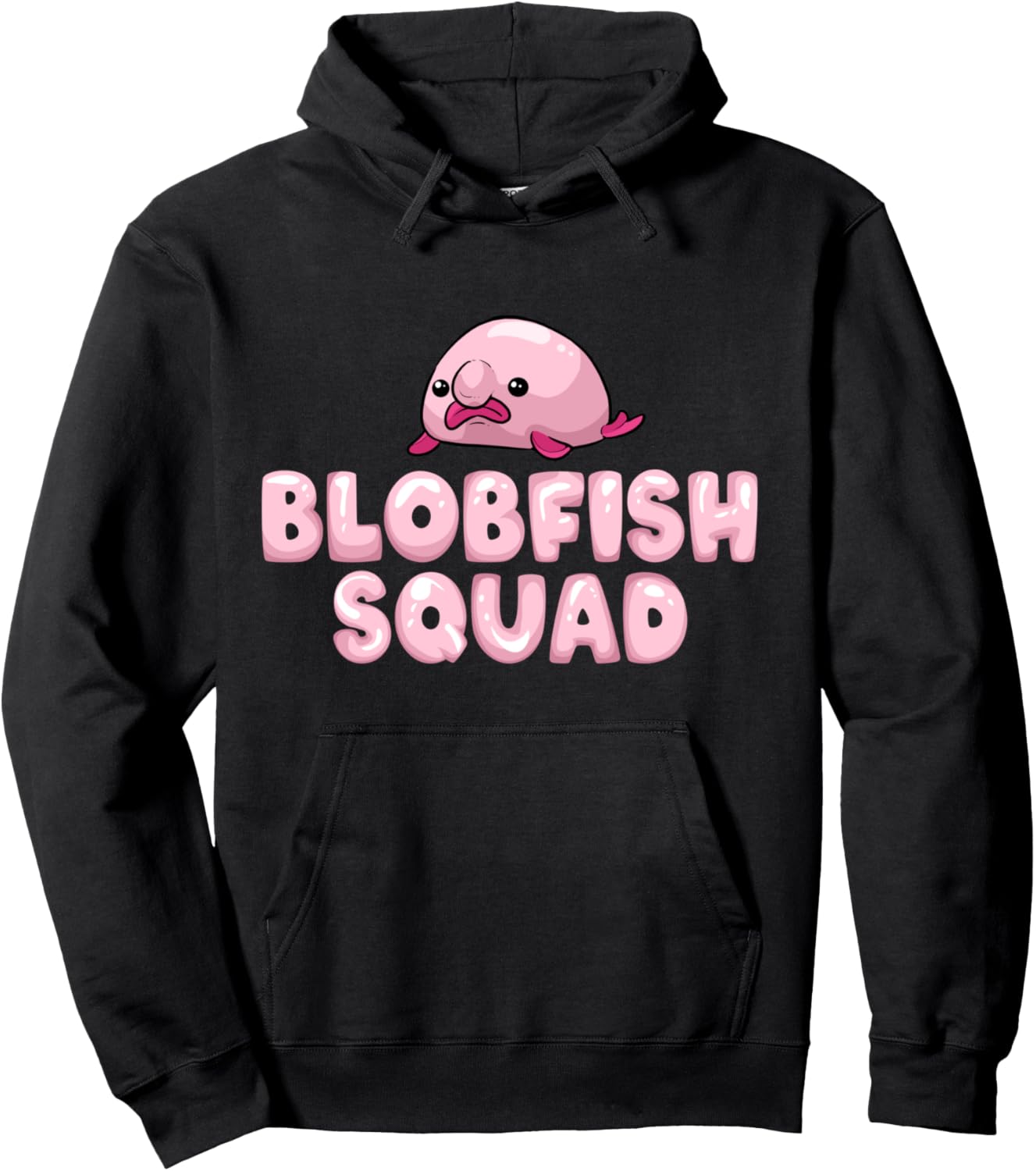 

Рыба-капля Боб Рыба Забавная Милая Кляпка Худи Blobfish Bobfish, черный