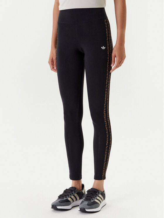 

Облегающие леггинсы Leopard 3-Stripes JW7307 Adidas, черный