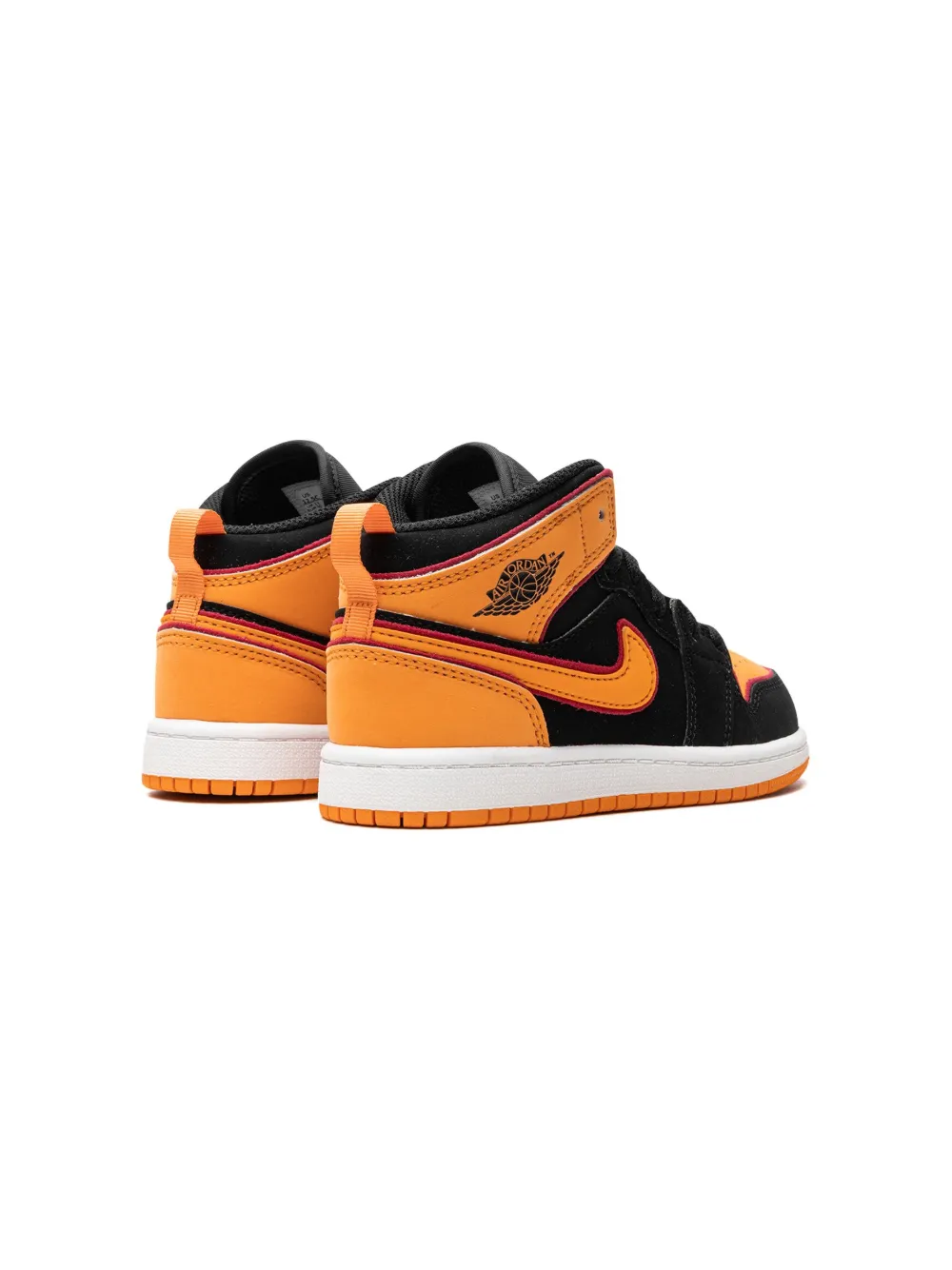 Кроссовки Air Jordan 1 Mid Vivid Orange Jordan Kids, оранжевый — фото 3