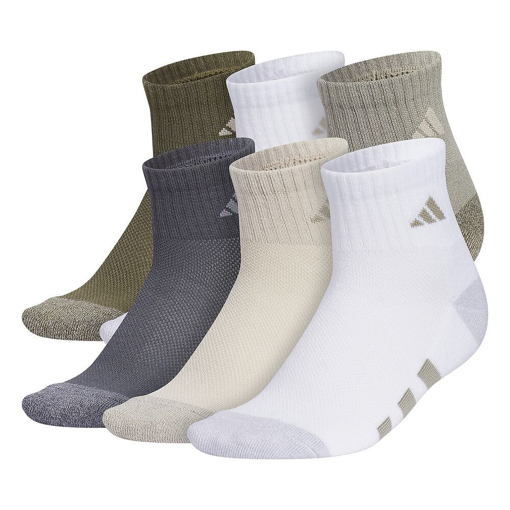 

Носки adidas для мальчиков, 6 шт., четвертные, размер 8–9,5 Adidas, цвет Pebble Gray