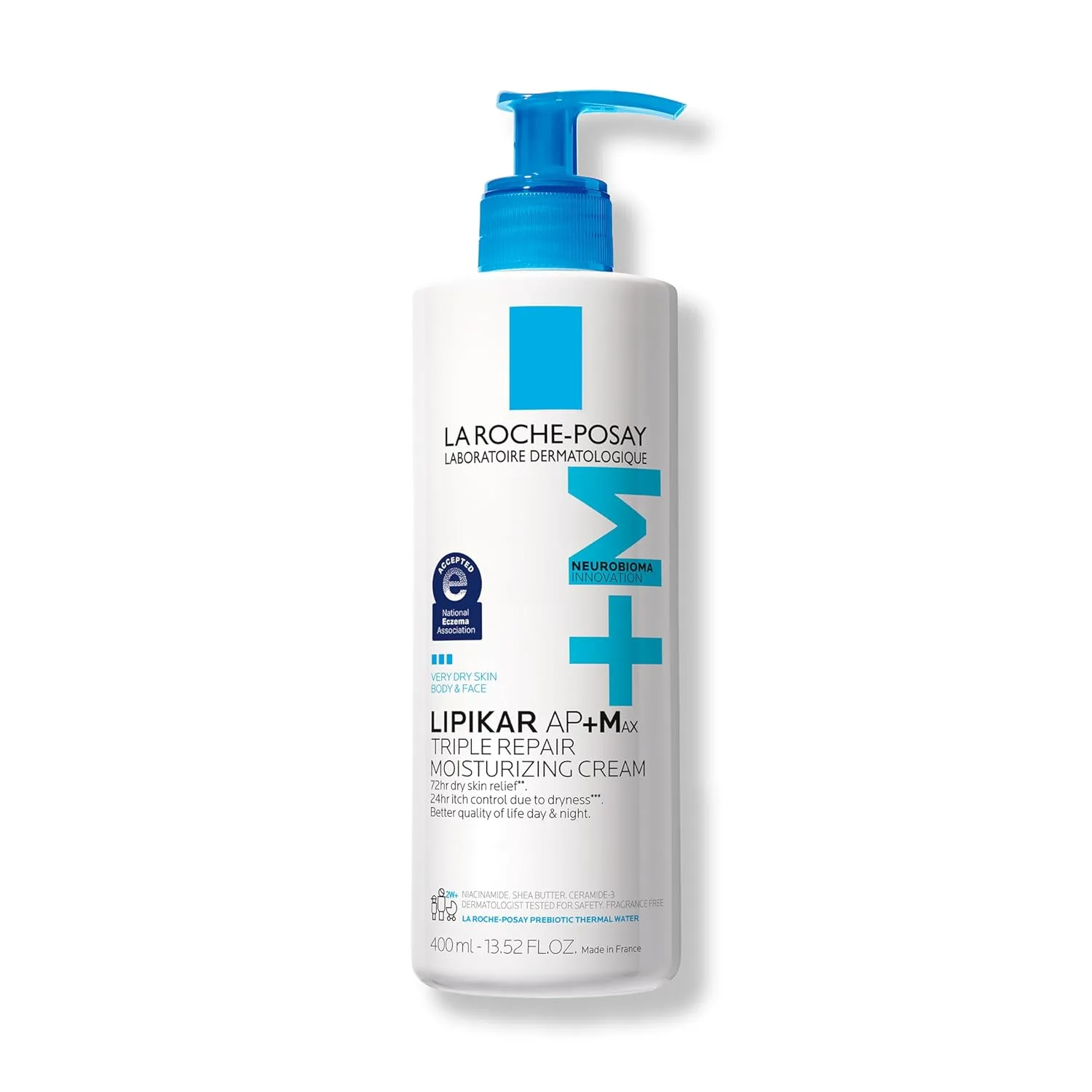 La Roche-Posay Lipikar AP+MAX увлажняющий крем для тела с маслом ши и ниацинамидом для сухой и чувствительной кожи 399 мл (1 шт.)