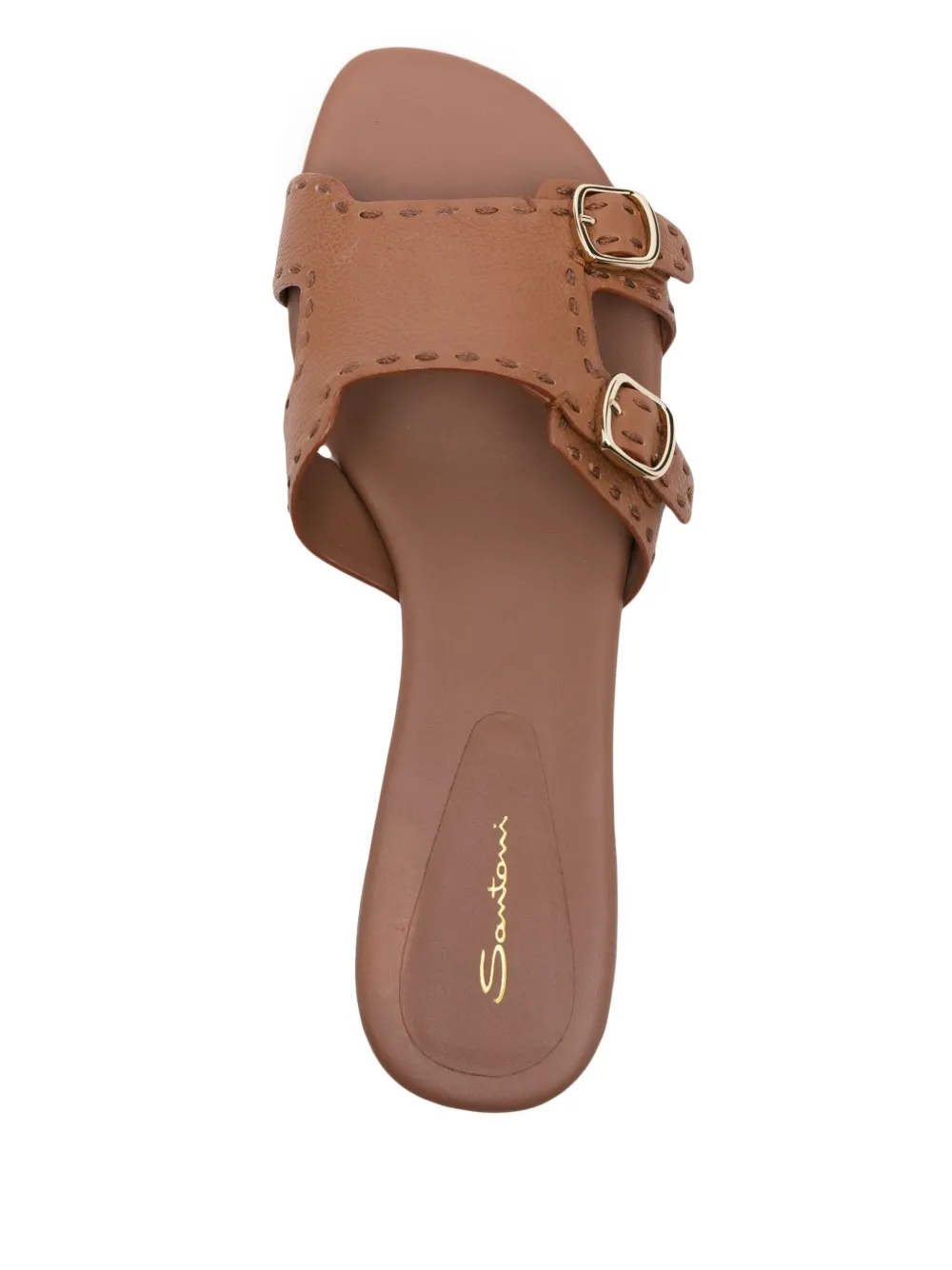 Сандалии на резиновой подошве Santoni, коричневый — фото 4
