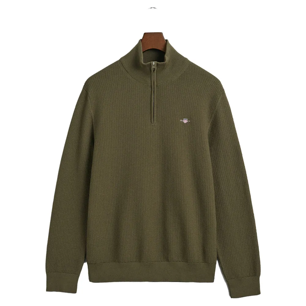 

Свитер Gant 8030211 half zip, зеленый