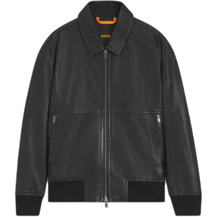 

HUGO BOSS Кожаная куртка Boss, Black