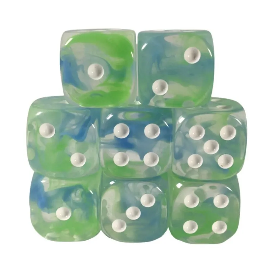 

d6 18 мм Nixie's Brook с белым (8), Class & Creature Dice - d6 Sets