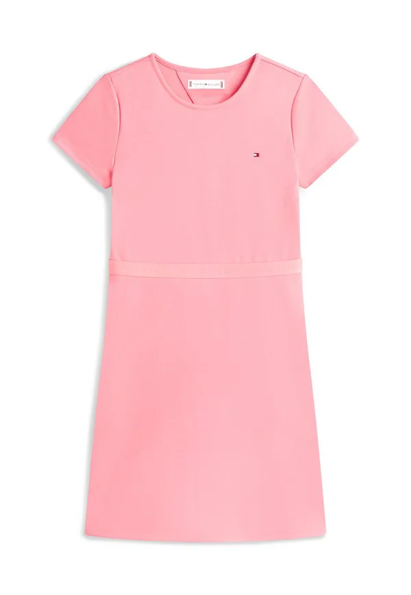Платье-Скейтер с коротким рукавом, трикотажное платье Tommy Hilfiger, Tropical Blush — фото 4