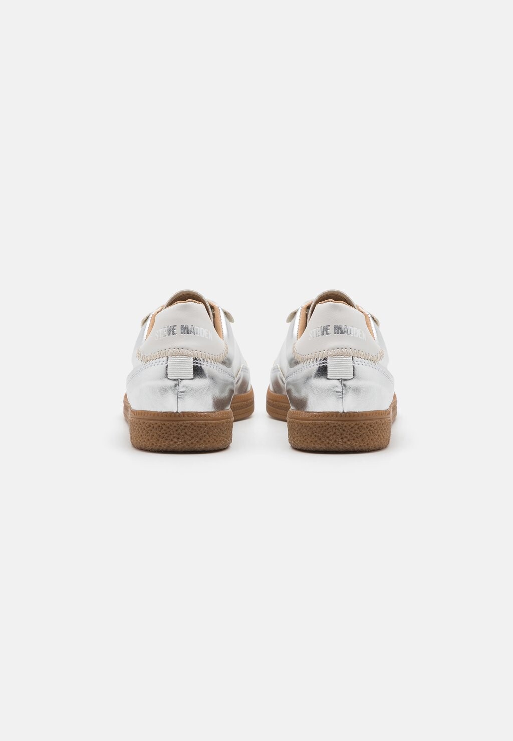 Кроссовки на шнуровке EMPORIA Steve Madden, серебристого цвета