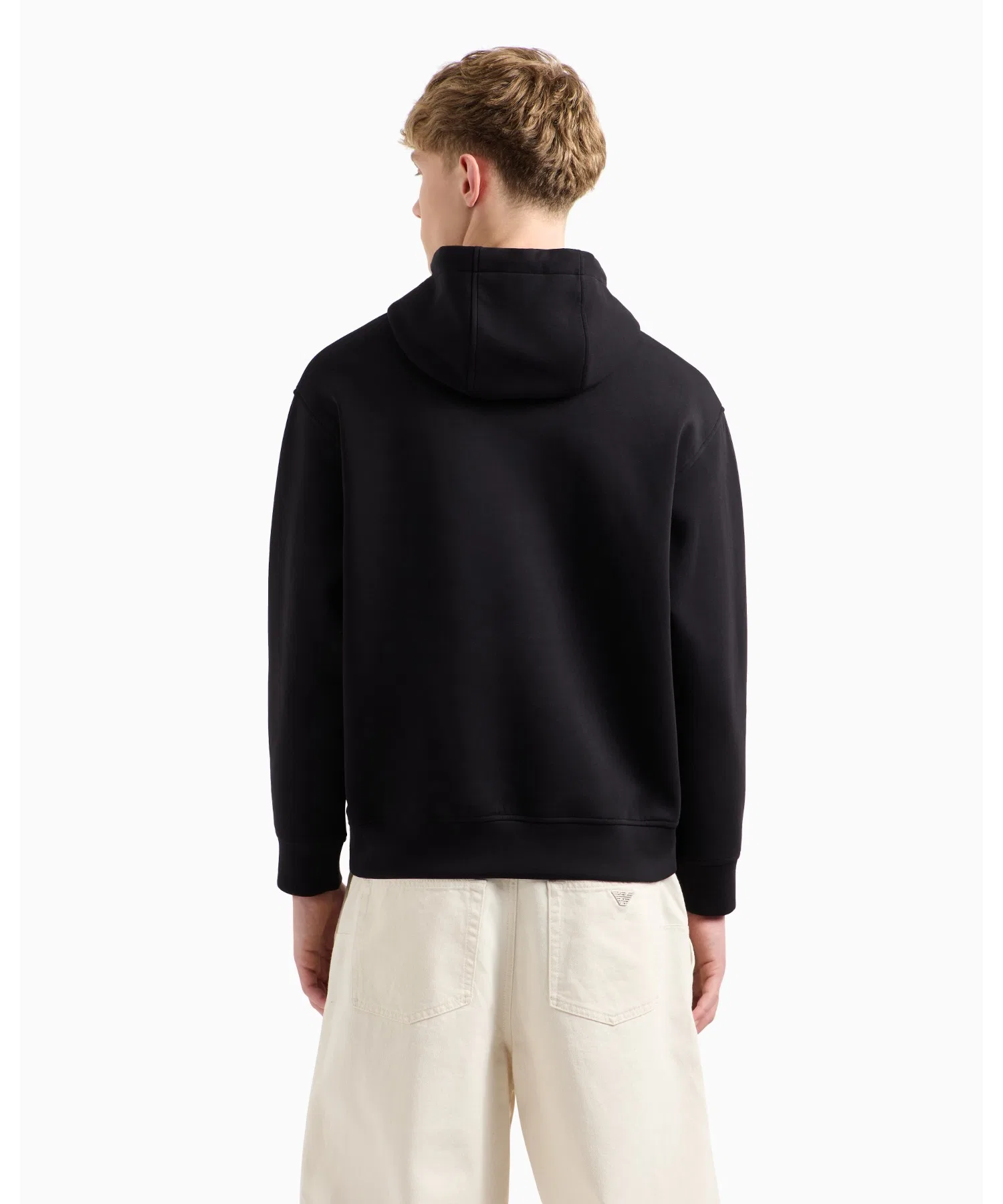 【Emporio Armani】 Толстовка с капюшоном ASV, двойной трикотаж, увеличенный логотип, рельефная вышивка — фото 3